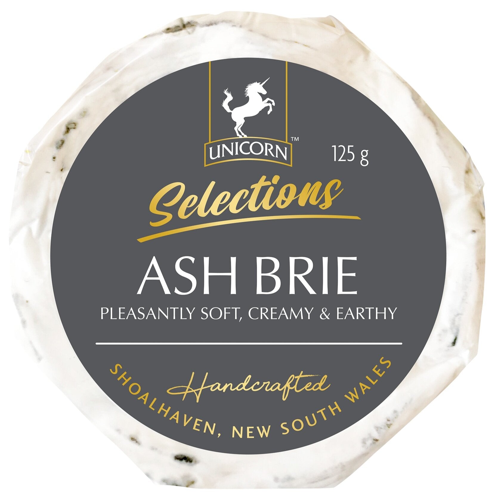 Unicorn Premium Ash Brie Cheese 125g