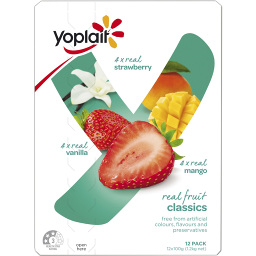 Yoplait Classics Yoghurt Punnet 12x100g