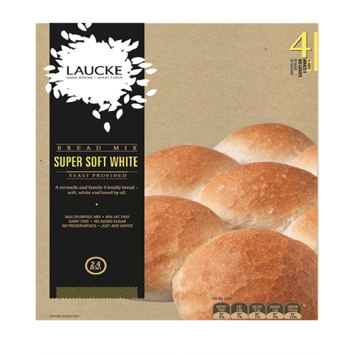 Laucke Super Soft White Bread Mix 2.4kg