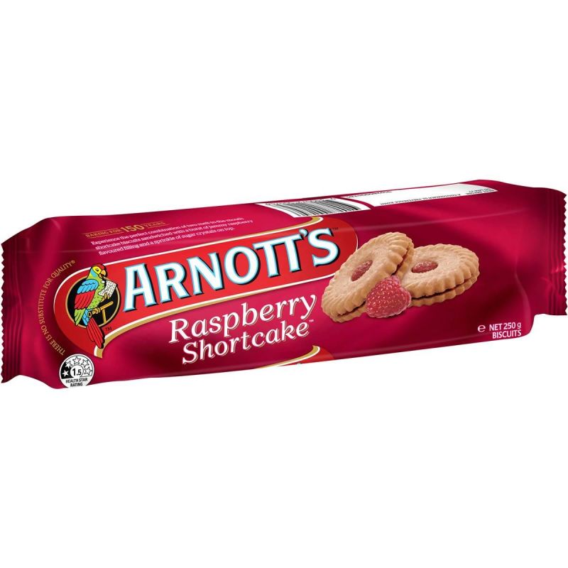 Arnott's Raspberry Shortcake Biscuits 250g