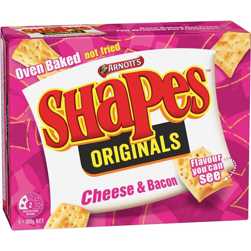 EGV Arnott's Shapes Cheese and Bacon 180g