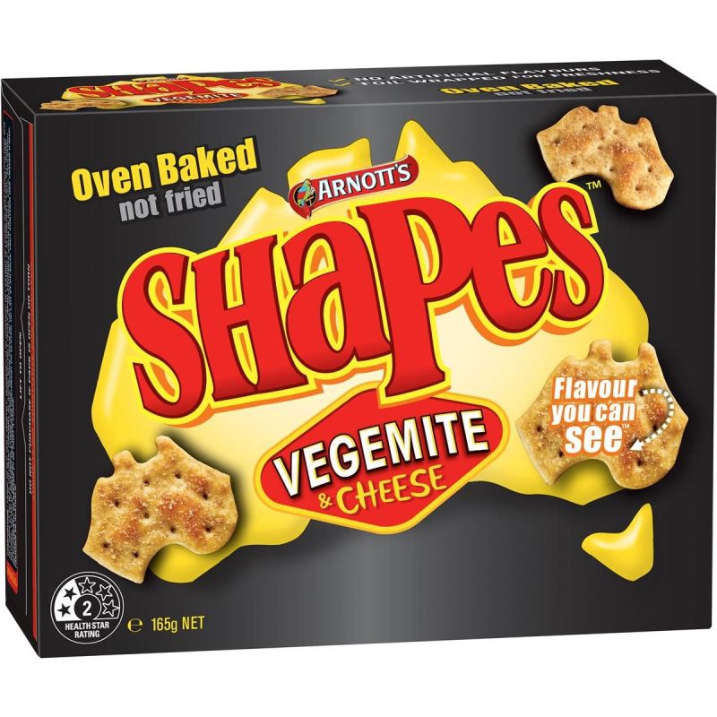 EGV Arnott's Shapes Vegemite & Cheese 165g