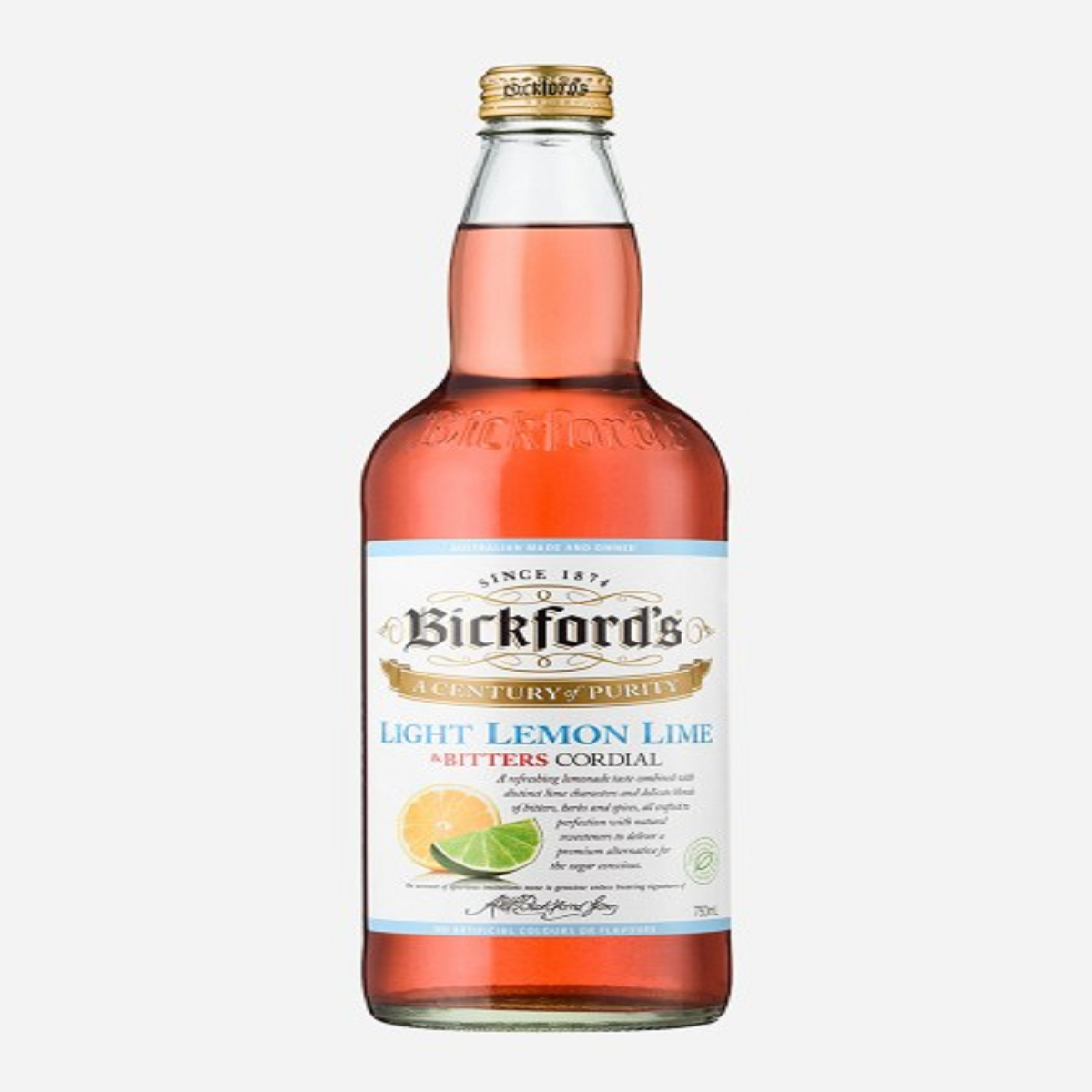 Bickfords Lemon Lime Bitters Cordial 750ml