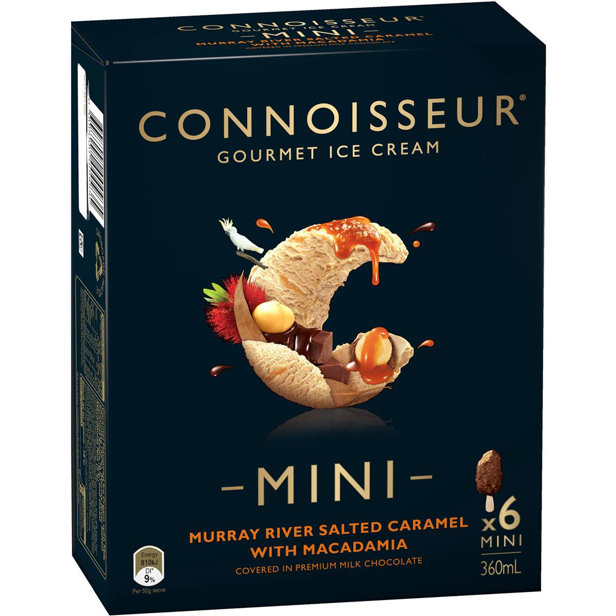 Connoisseur Salted Caramel & Macadamia Mini Icecreams 6pk