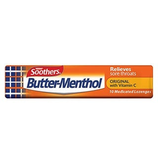 Soothers Butter-Menthol Throat Lozenge 10 pack 40g