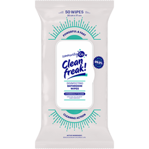 Community Co Wipes Clean Freak Bathroom 50pk