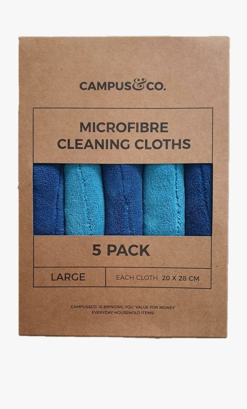 Campus&Co. Double Layer Aqua Microfibre Cleaning Cloth 20 x 28 - pk of 5