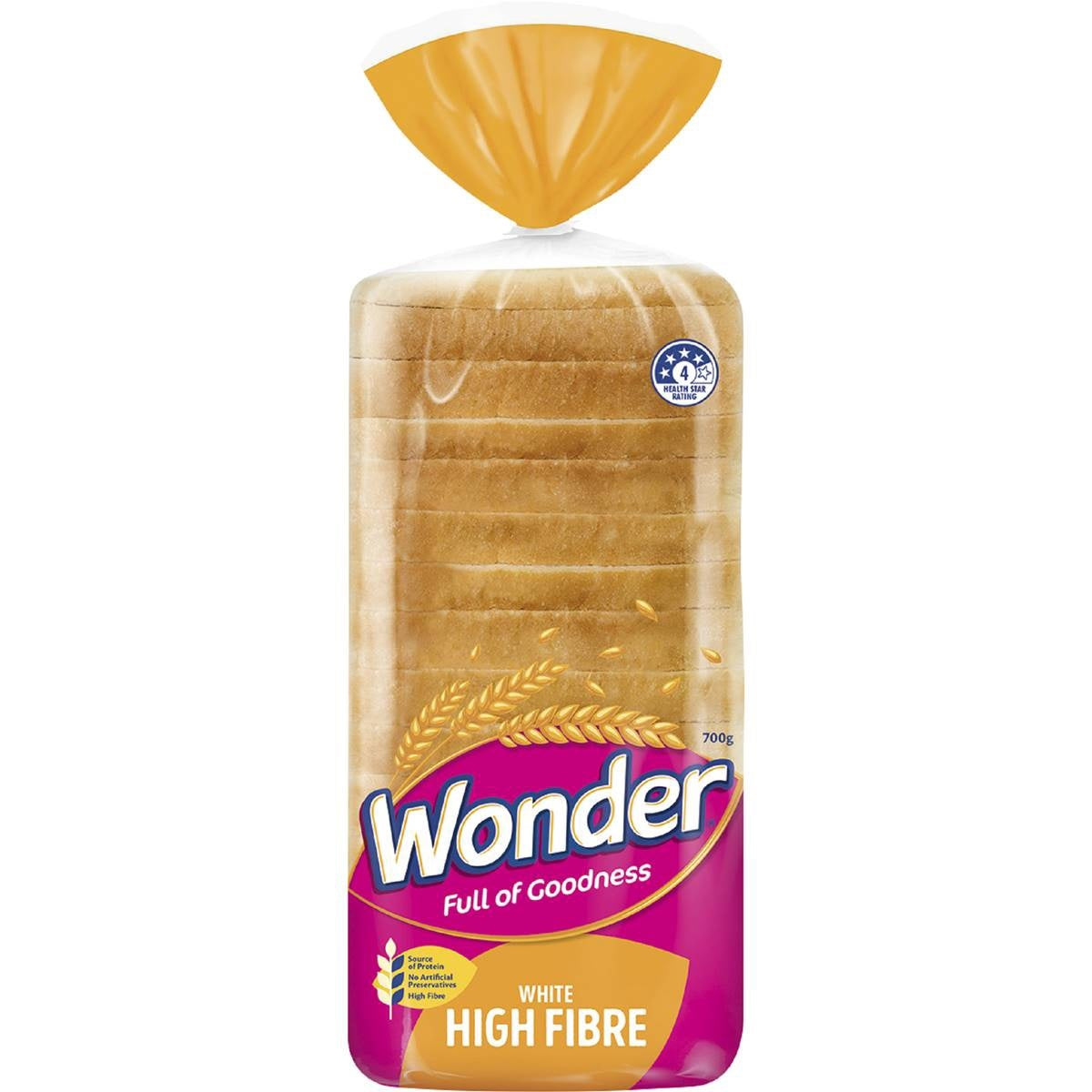 L. Wonder White Hi Fibre Sandwich Loaf 700g