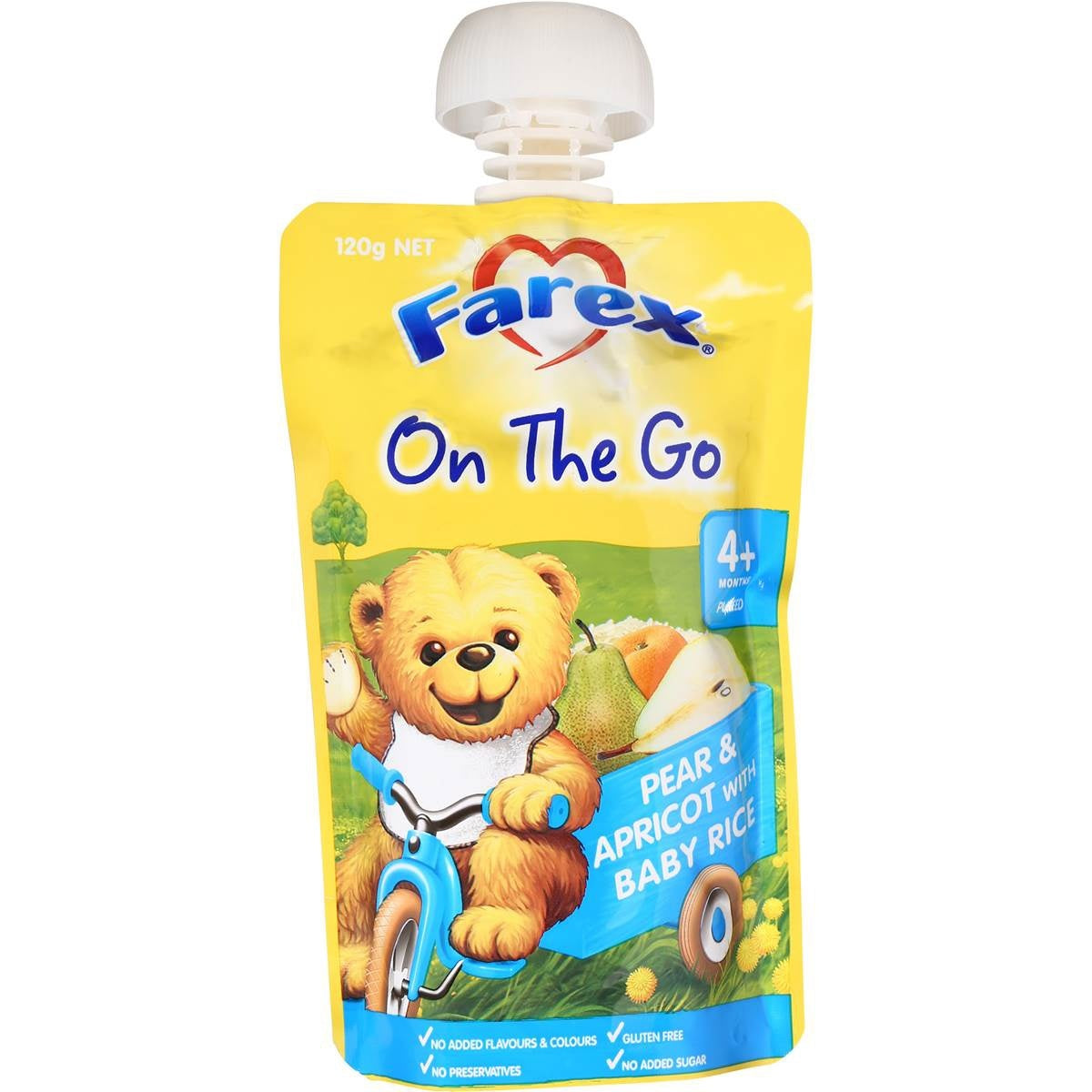 Farex On The Go Pear & Apricot with Baby Rice 4mths+ 120g