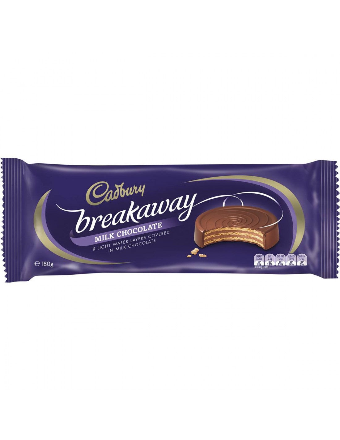 Cadbury Breakaway Milk Chocolate Biscuits 180g