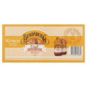 Bundaberg Diet Ginger Beer 375ml x 10pk