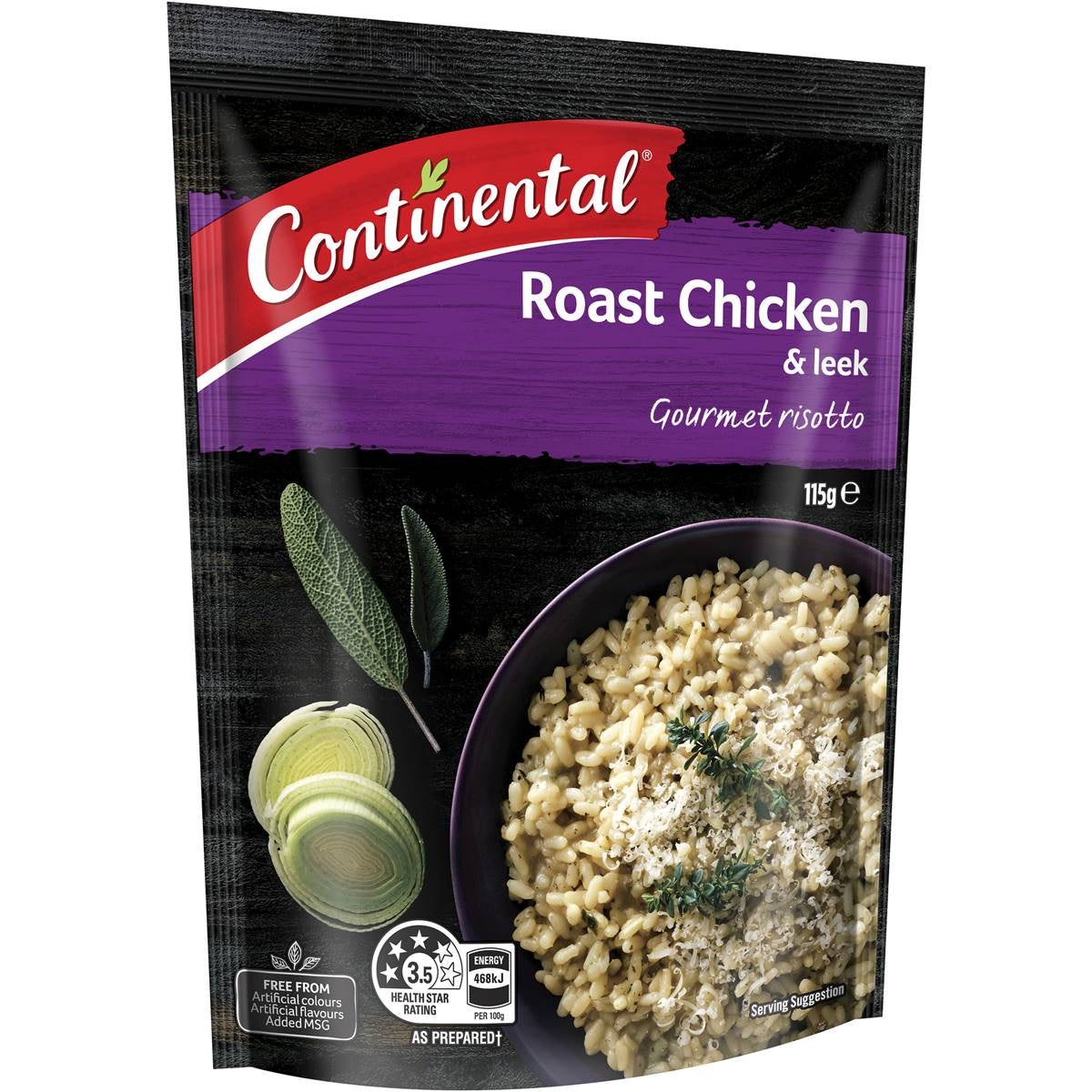 Continental Roast Chicken & Leek Gourmet Risotto 115g