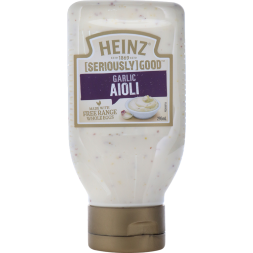 Heinz Seriously Good Mayonnaise Garlic Lovers Aioli Mayo 295ml