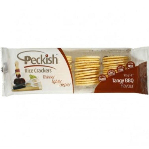 Peckish Thins Rice Crackers Tangy BBQ 90g